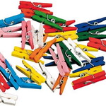 Wasknijpers gekleurd mini 20 stuks