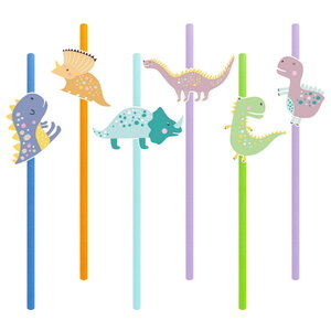 Rietjes Dinosaurus Rainbow 6 stuks