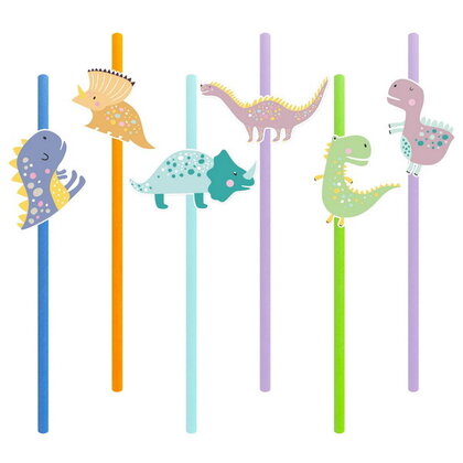 Rietjes Dinosaurus Rainbow 6 stuks