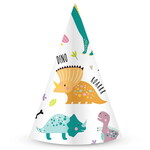 Hoedjes Dinosaurus Rainbow 6 stuks