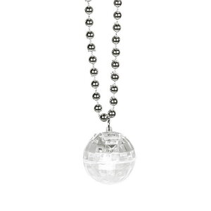 Discoballetje met LED verlichting aan ketting
