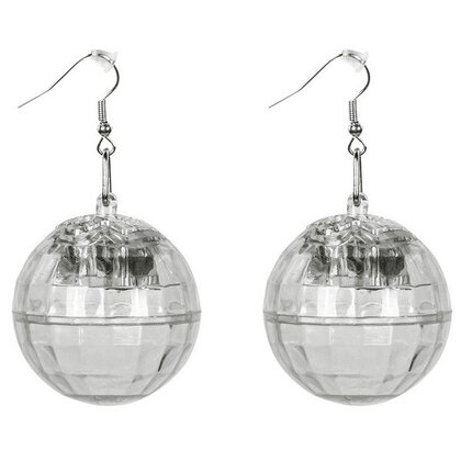 Oorbellen discoballetje met LED verlichting