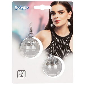 Oorbellen discoballetje met LED verlichting