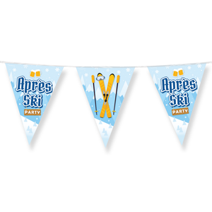 Vlaggenlijn Après Ski dubbelzijdig bedrukt 10m Vlaggenlijn Après Ski dubbelzijdig bedrukt 10m