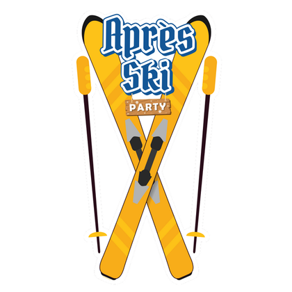 Wanddecoratie Après Ski Party groot 90cm x 50cm