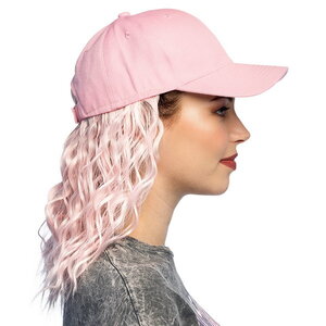 Cap roze met roze haar