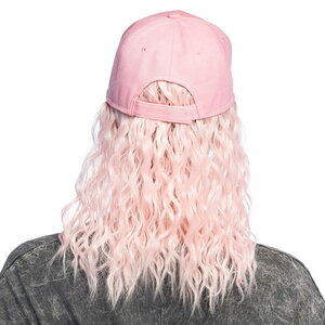 Cap roze met roze haar
