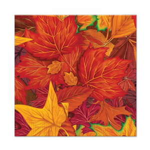 Servetten met herfstbladeren klein 25cm x 25cm