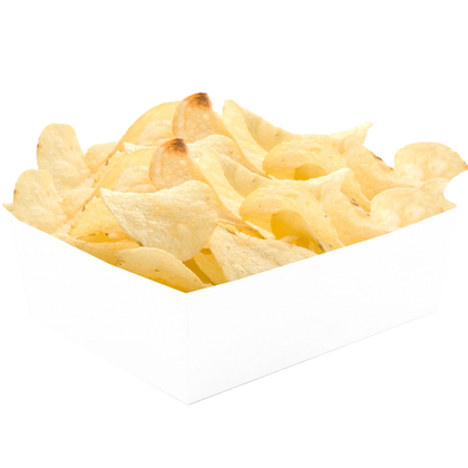 Chips bakjes wit 12 stuks