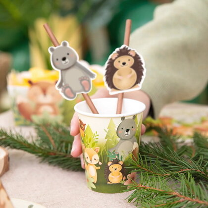 Bekertjes Bosdieren 6 stuks