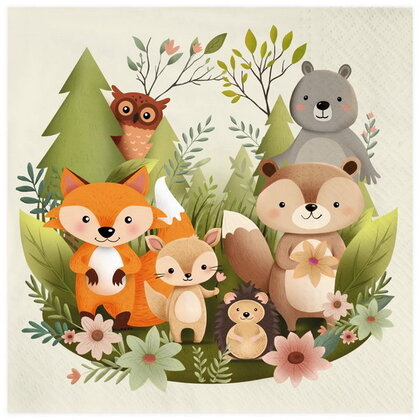 Servetten Bosdieren 10 stuks