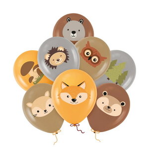 Ballonnen Bosdieren 8 stuks