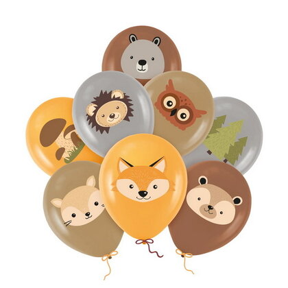Ballonnen Bosdieren 8 stuks