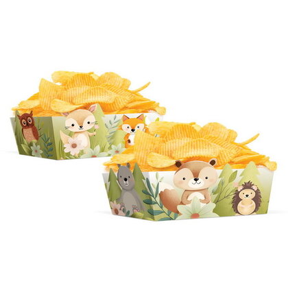 Chipsbakjes Bosdieren 3 stuks