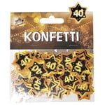 Confetti 40 jaar goud zwart star 14 gram Op is Op