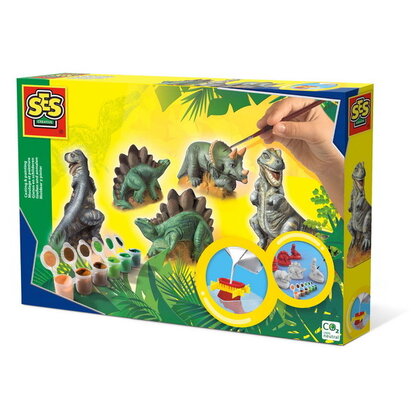 Gieten en schilderen - Dinosaurussen Op is Op