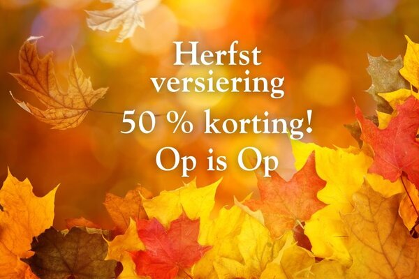 Herfst versiering Op is Op