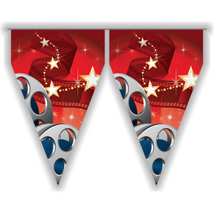 Vlaggenlijn Hollywood filmrol papier 3 meter