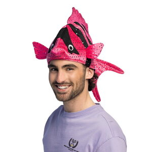Hoed tropische vis pink