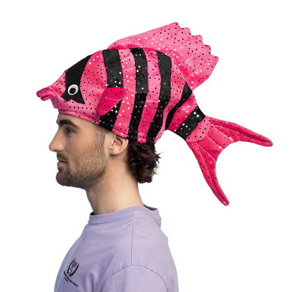 Hoed tropische vis pink