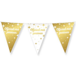 Vlaggenlijn Officieel met Pensioen goud wit