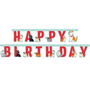 Letterslinger honden happy birthday Op is Op