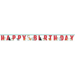Letterslinger honden happy birthday Op is Op