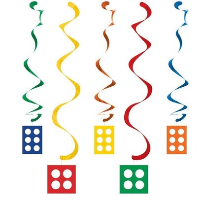 Hangdecoratie Bouwstenen 5 delig