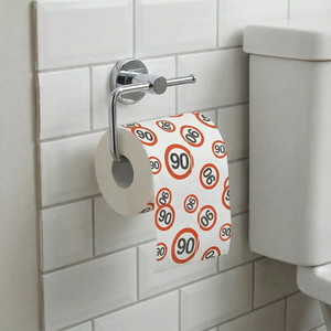Toiletpapier 90 jaar verkeersbord