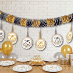 Servetten 75 jaar goud wit zilver