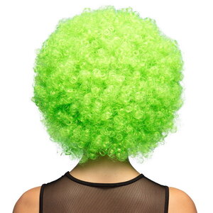 Pruik afro disco groen luxe