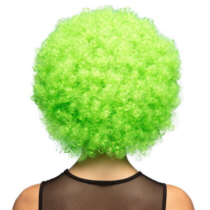 Pruik afro disco groen luxe Op is Op