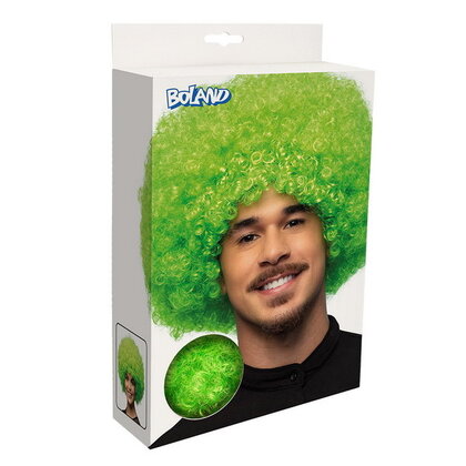 Pruik afro disco groen luxe Op is Op