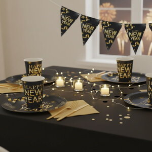 Bordjes Happy New Year party 8 stuks