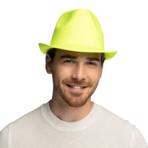Hoedje neon geel Op is Op