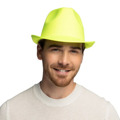Hoedje neon geel