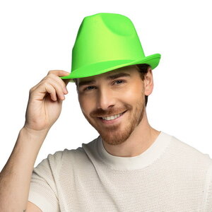 Hoedje neon groen Op is Op