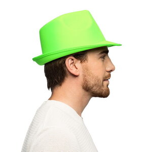 Hoedje neon groen Op is Op
