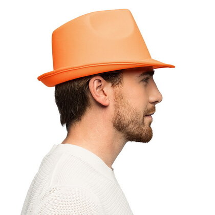 Hoedje neon oranje