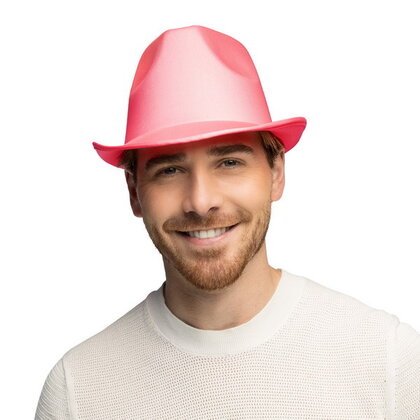Hoedje neon roze