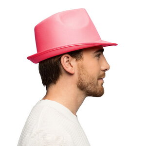 Hoedje neon roze