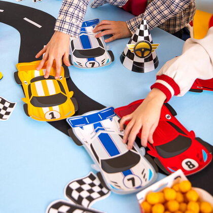 Bordjes autorace 6 stuks