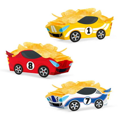 Snackbakjes autorace 3 stuks