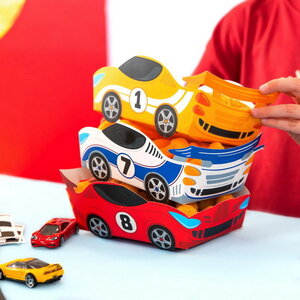 Snackbakjes autorace 3 stuks