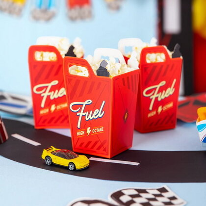 Popcornbakjes Benzinetank 6 stuks