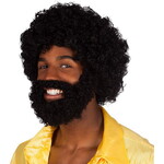 Pruik Rufus met snor en baard Op is Op