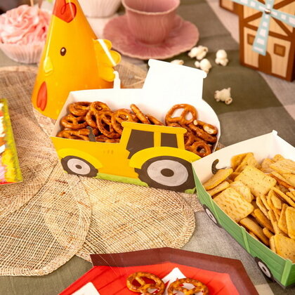 Chipsbakjes Tractor Boerderij 3 stuks