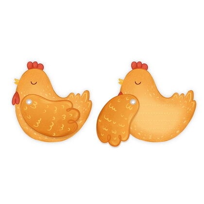 Uitnodigingskaartjes Boerderij kip 6 stuks