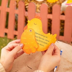 Uitnodigingskaartjes Boerderij kip 6 stuks
