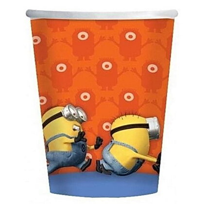 Bekertjes Minions oranje 8 stuks